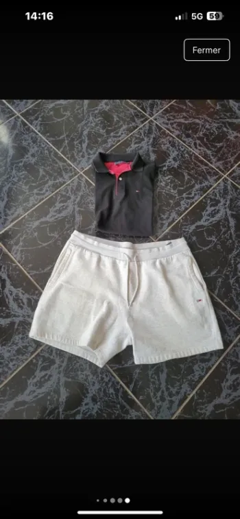 Ensemble polo L et bermuda Xl