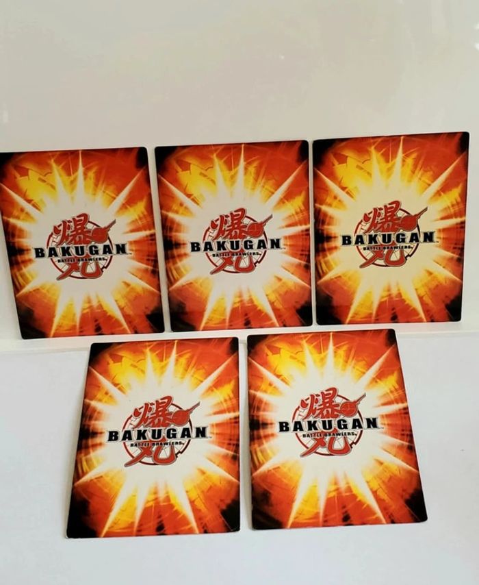 5 Bakugan Battle Brawlers Cards foil / cartes holographiques - photo numéro 2