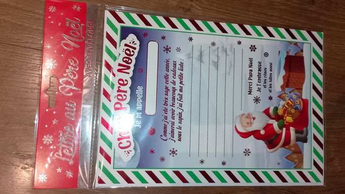 Lettre au Père Noël avec son enveloppe neuve - photo numéro 3