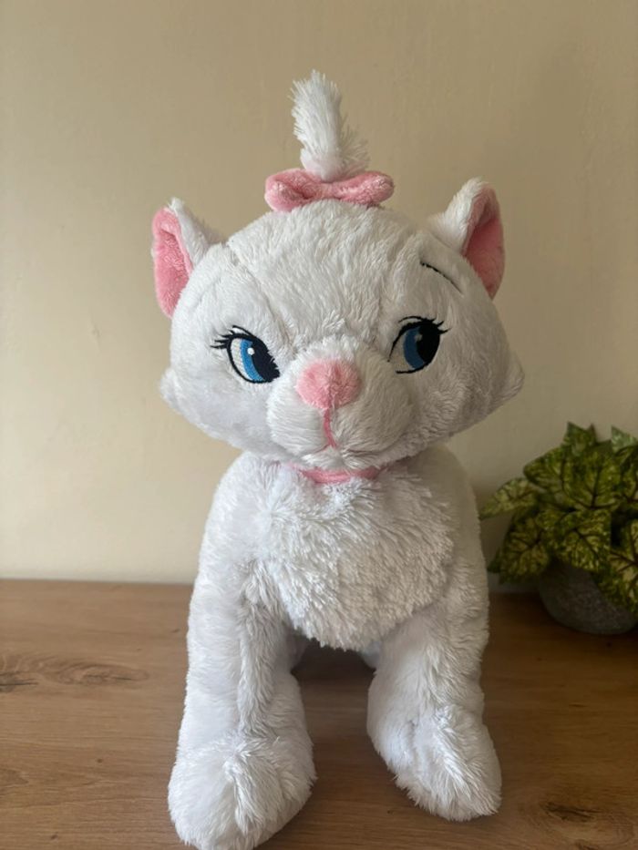 Grosse peluche chat Marie blanc rose les aristochats Disney nicotoy - photo numéro 3