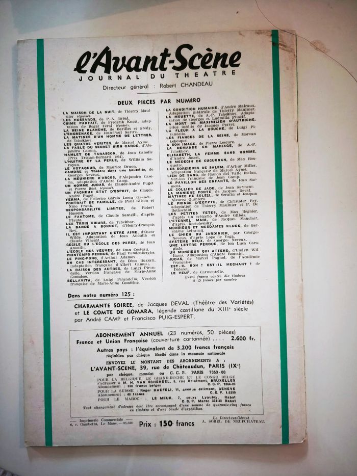 Livre théâtre l'Avant-Scène Le séducteur - 1956 - photo numéro 5