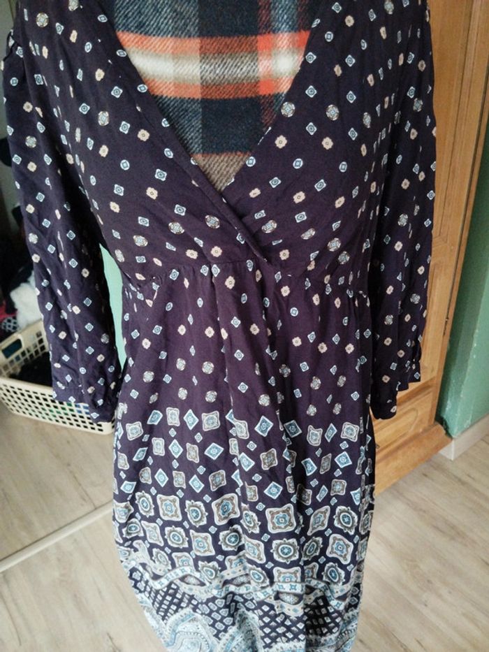 Robe folk boheme taille 38 prune - photo numéro 3
