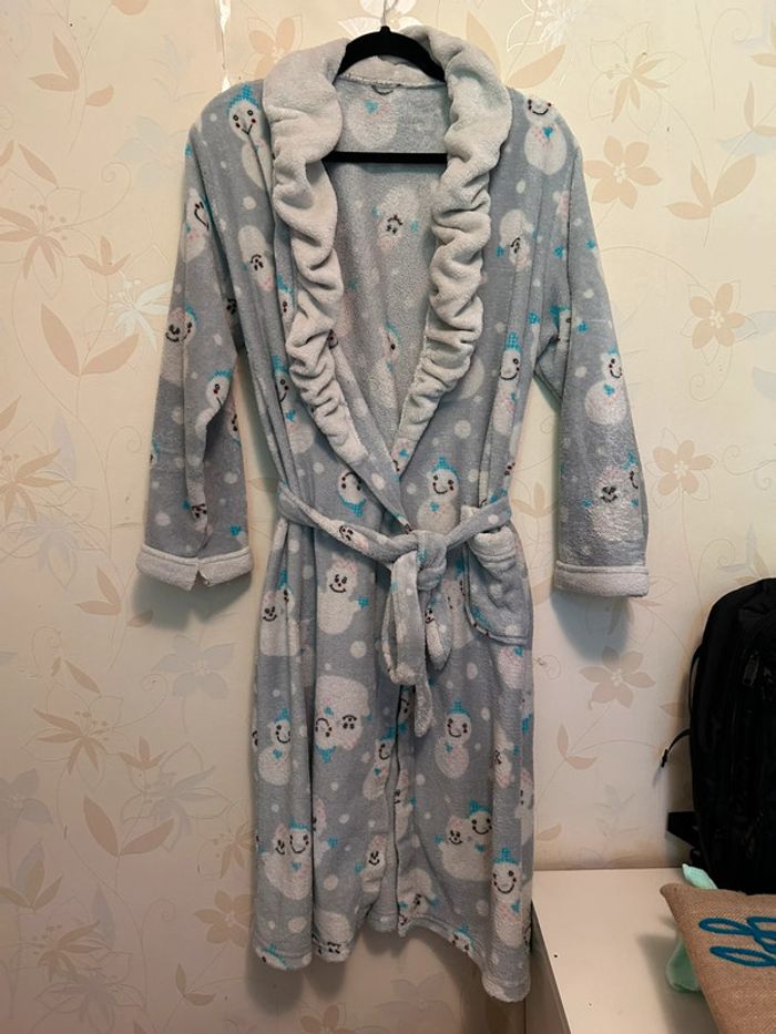 Peignoir gris cocooning taille unique
