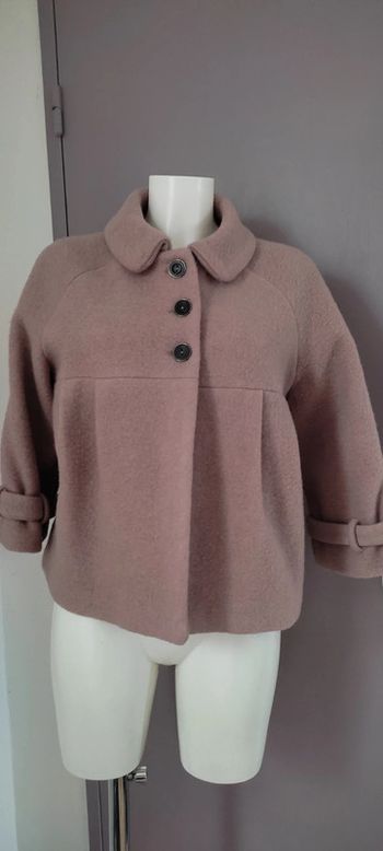 Veste chaude Zara rose poudrée XL
