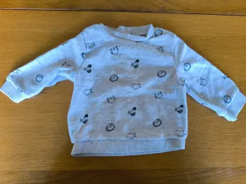 312782 pull gris garçon 9 mois kiabi