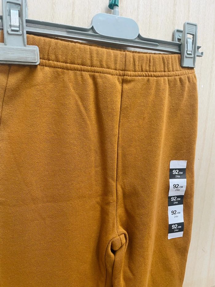 Pantalon type jogging bébé garçon 92 cm camel - doux et chaud - photo numéro 3