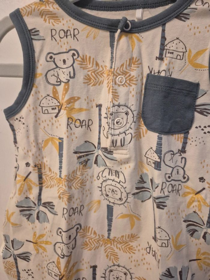 Barboteuse combishort petit béguin 
Motif koala 🐨 tapioca - photo numéro 3