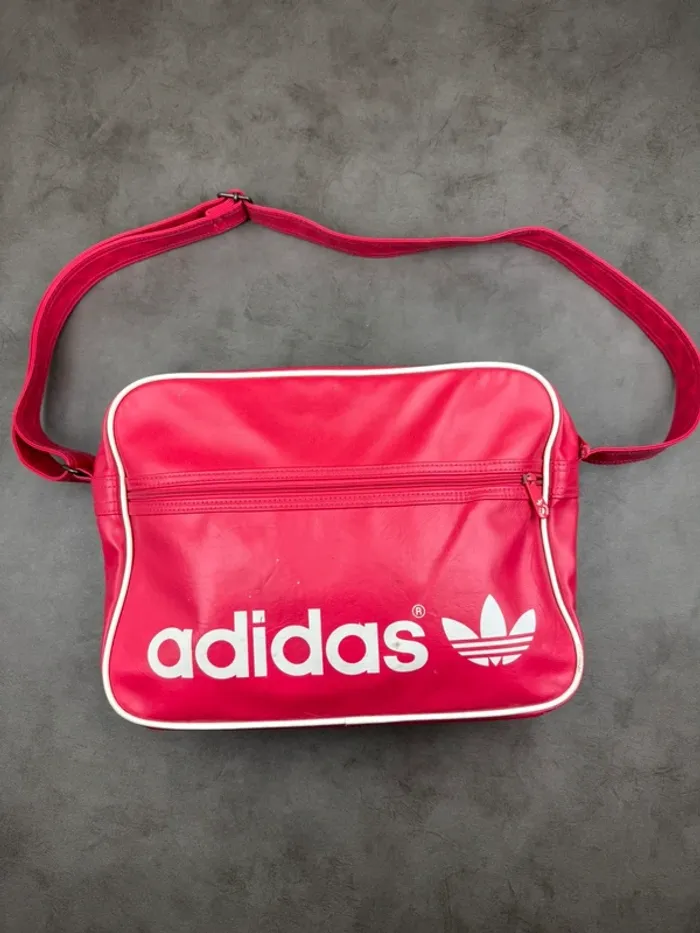 Messenger Bag Adidas Vintage Rose Fuchsia Y2k 00’s - photo numéro 2