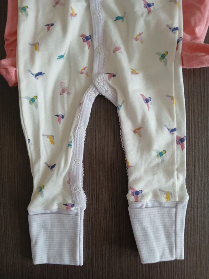 Lot de deux pyjamas fille petit bateau en coton 6 mois - photo numéro 6