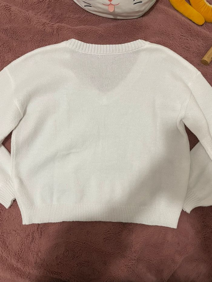 Pull col v blanc - photo numéro 3