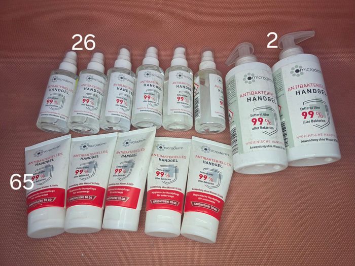 Grand Lot de 93 Gels Hydroalcooliques Microderm – Neuf - photo numéro 1