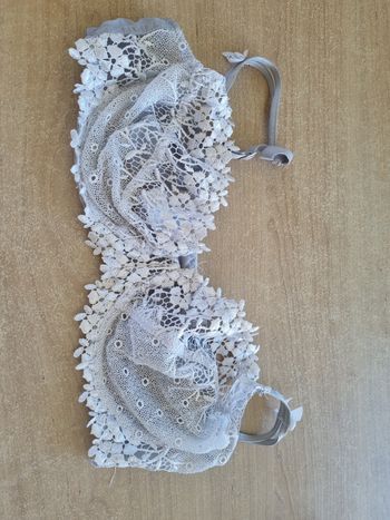 Soutien  gorge gris et blanc