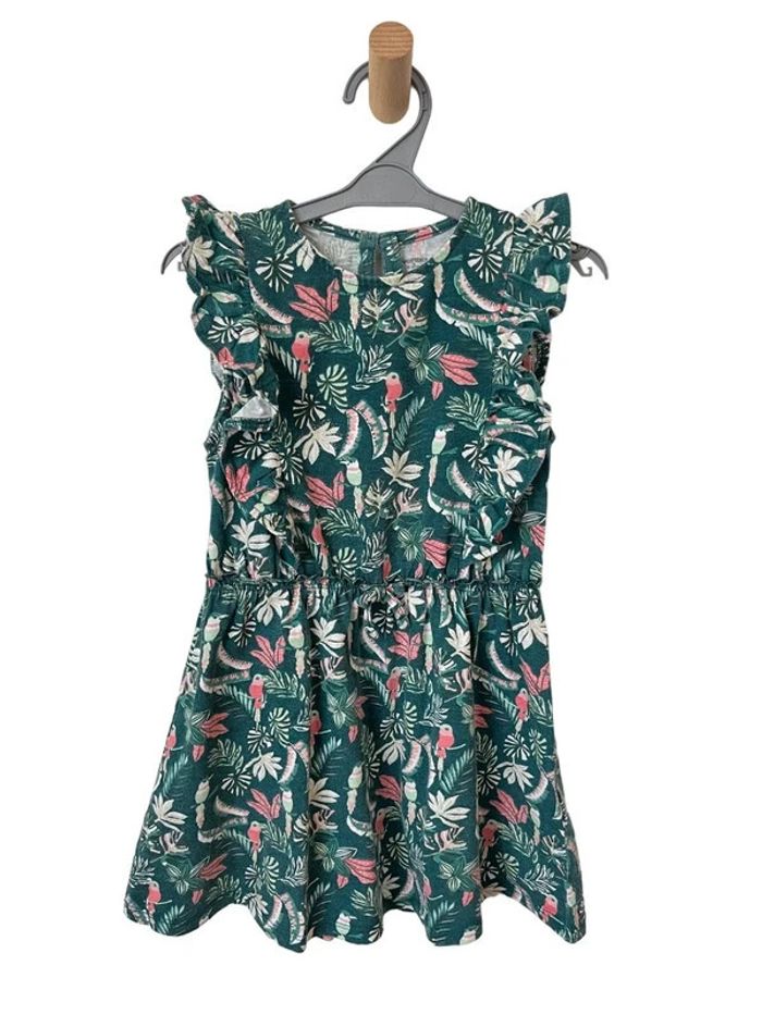 Robe d’été verte (oiseaux et végétaux) - Vertbaudet 6 ans (116cm)