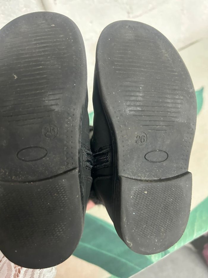 Bottines fourrées taille 26 Nini &girls  noire pailleté - photo numéro 5