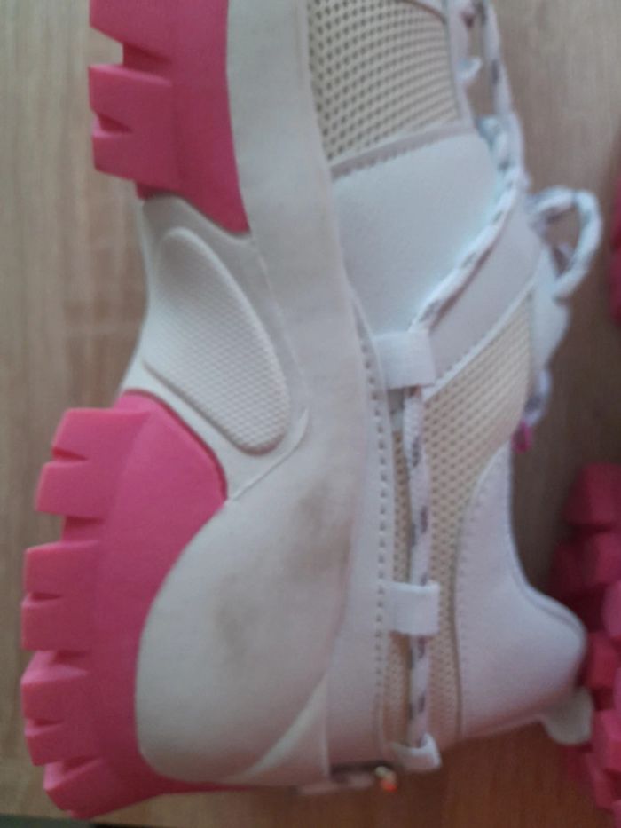 Baskets chunky blanc / fushia - photo numéro 5