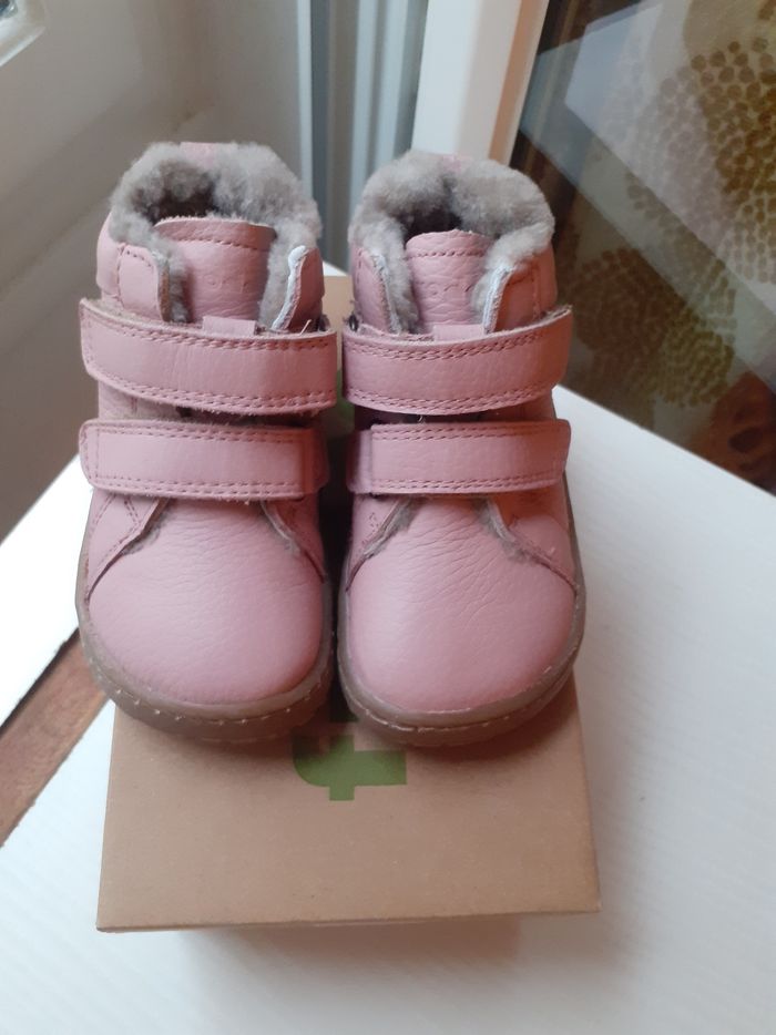 Bottines Froddo 21 rose neuves cuir et fourrees mouton