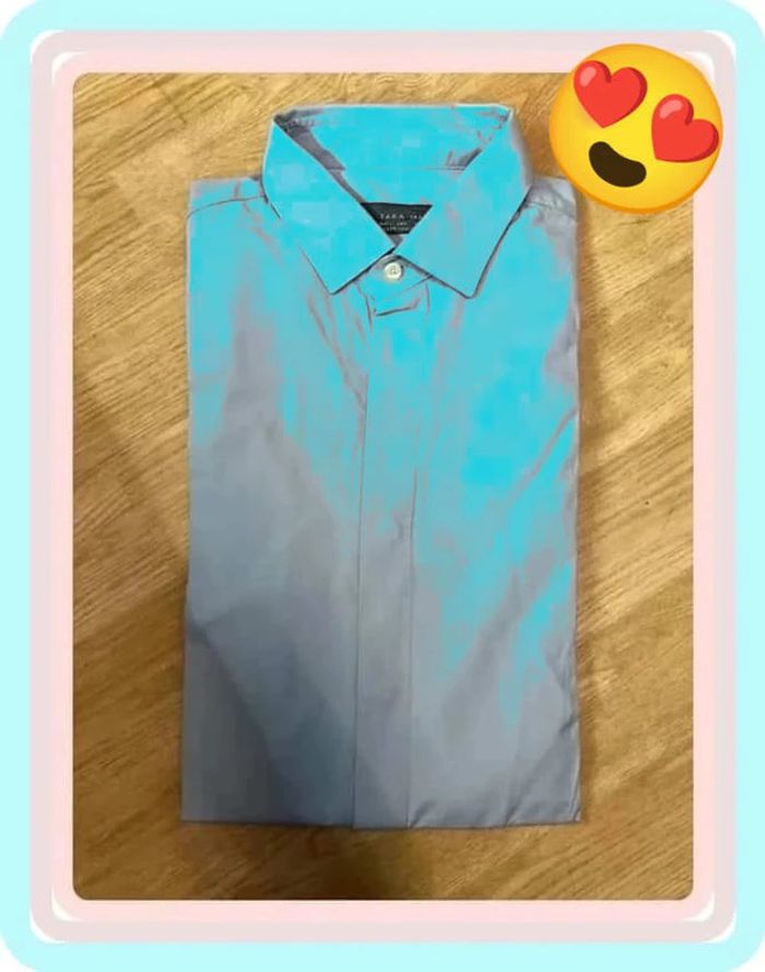 Chemises zara man bleu taille L - photo numéro 2