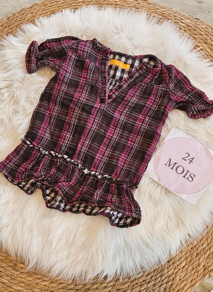 Chemise manche courte 2 ans été fille - photo numéro 2
