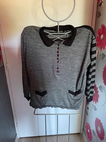 Pull avec col et boutons