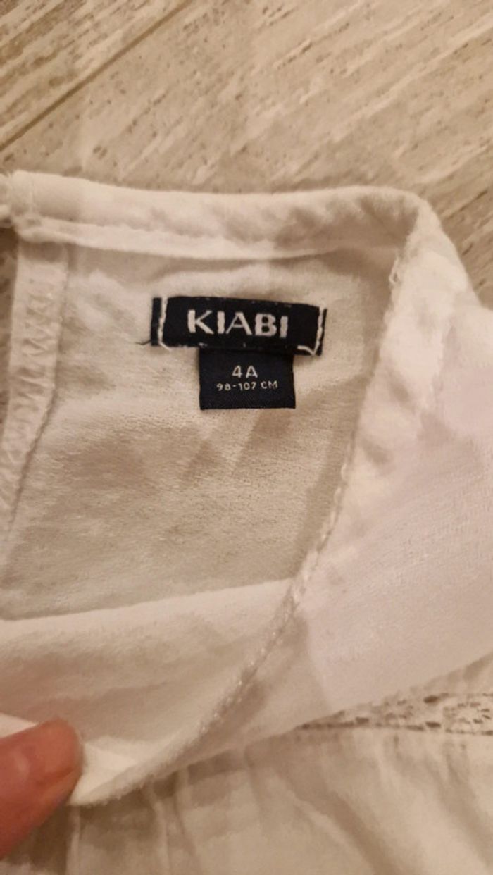 Blouse / chemisier blanc romantique blanc Kiabi 🌸 4 ans - photo numéro 3