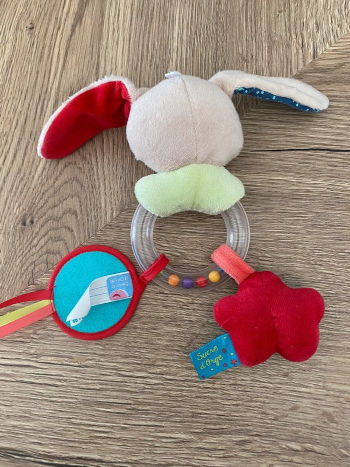 Lot 2 Hochets sucre d’orge lapin + ourson - photo numéro 4