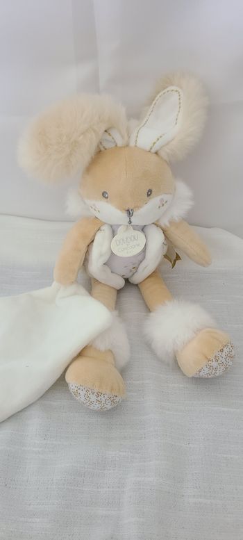 Lapin Sucre Blanc - Pantin doudou et compagnie