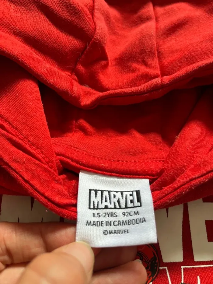 Sweat à capuche Marvel taille 18-24 mois - photo numéro 4