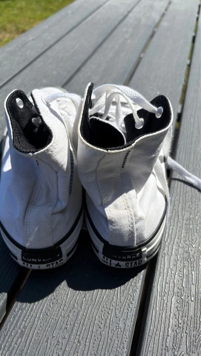 Baskets montantes Converse All star blanches taille 37 - photo numéro 4