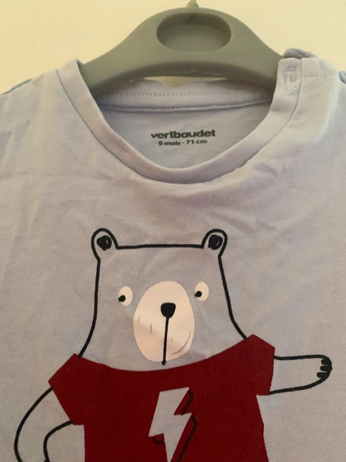 Tee-shirt manches longues verbaudet 9 mois - photo numéro 2