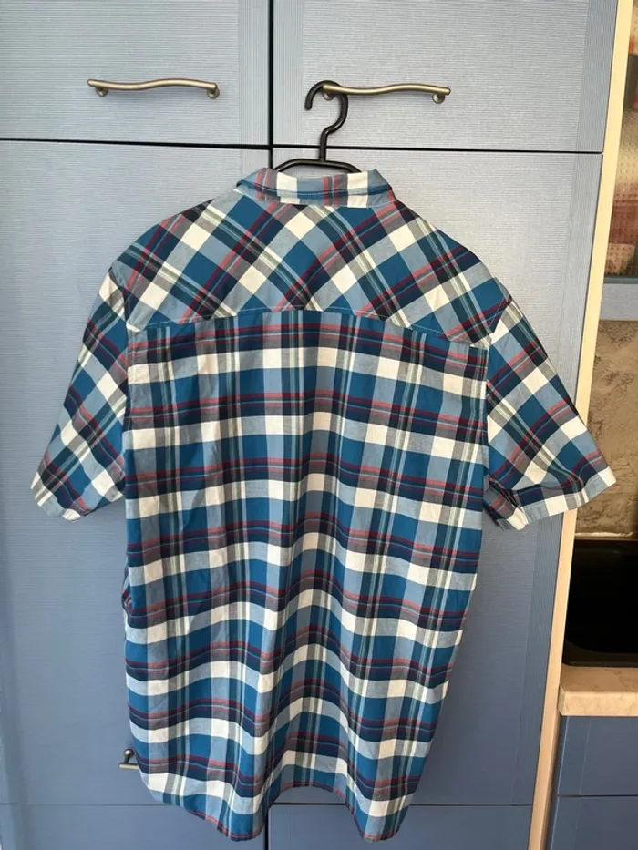 Chemise à carreaux Schoffel /XL/Bleu et blanc / Excellent état - photo numéro 6