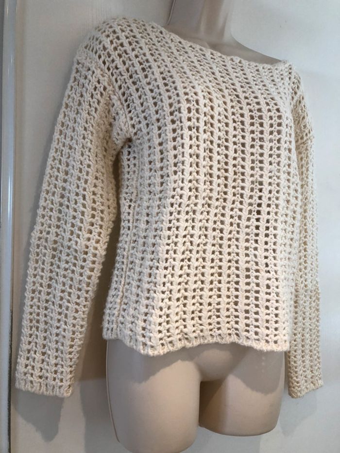 Esprit pull blanc cassé taille M - photo numéro 15