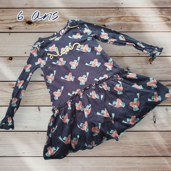 🕊💖 Robe Orchestra motif oiseaux – 6 ans 💖🕊