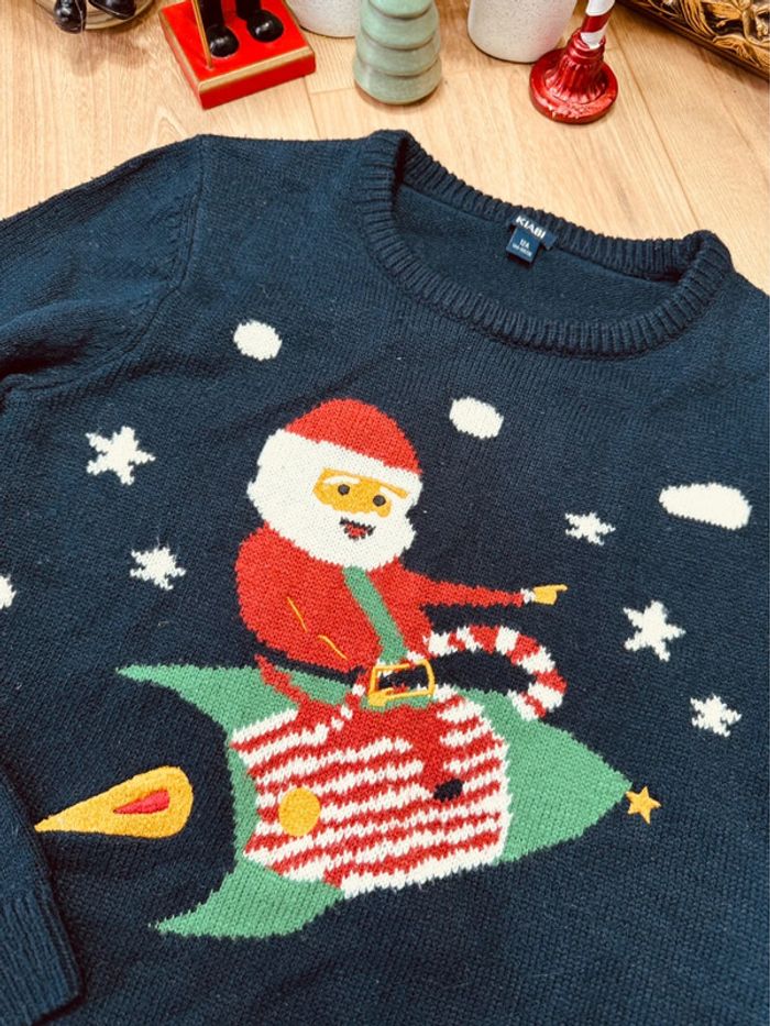 Taille 12 ans pull garçon Kiabi bleu marine * Noël fusée * 🎄 - photo numéro 2