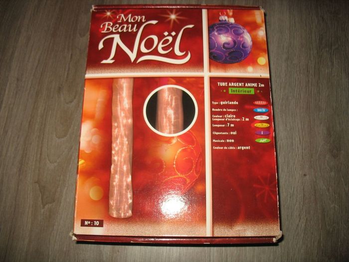 TUBE ARGENT ANIME - 2 MÈTRES "MON BEAU NOËL" - Neuf - n°23