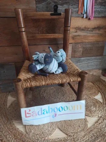 Peluche zèbre Zebrito et le chien Achille noukie's tbe