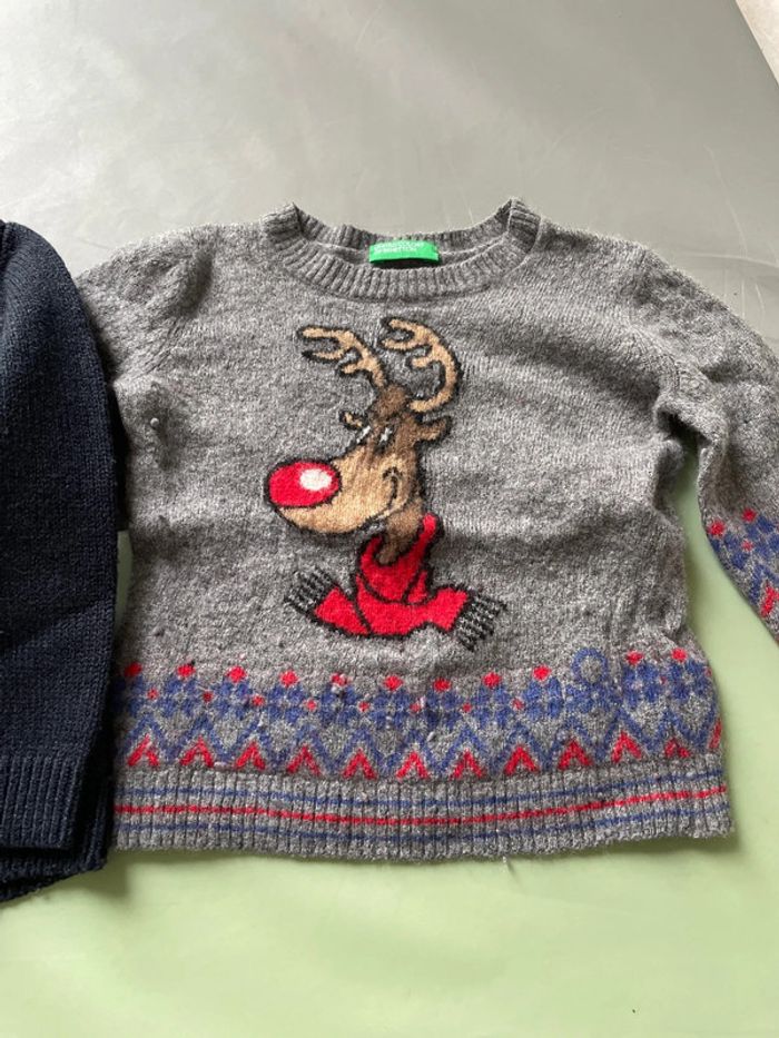 Lot de 2 pulls de noël 12-18 mois - photo numéro 2