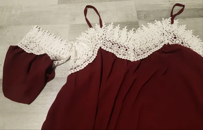 Robe bohème bordeaux - photo numéro 2
