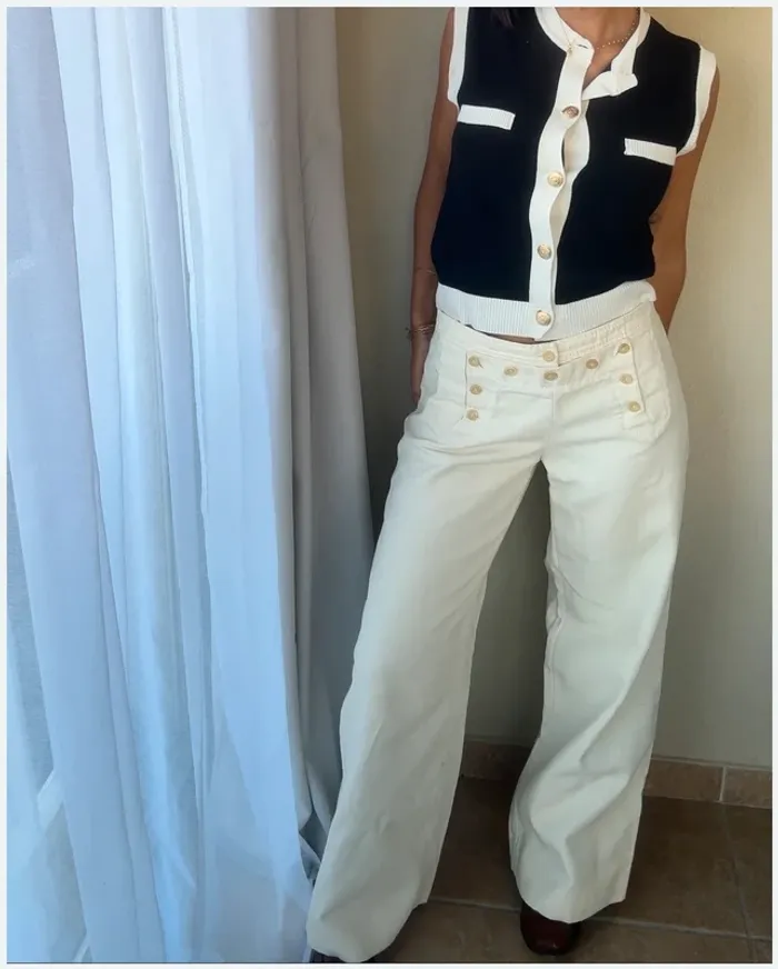 Pantalon Céline blanc crème 42 parfait état