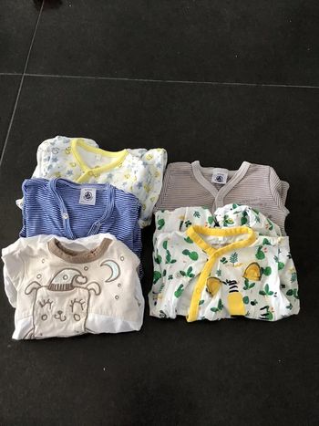 Lot pyjama manches longues léger 1 mois