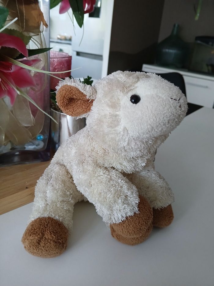 Péluche Mouton beige et marron - photo numéro 2