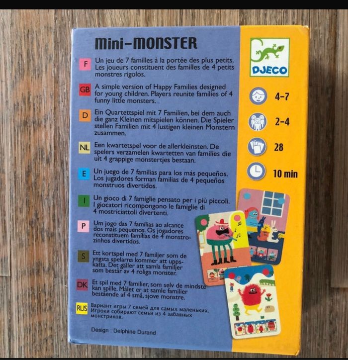 Jeu des 7 familles Mini Monster - photo numéro 2