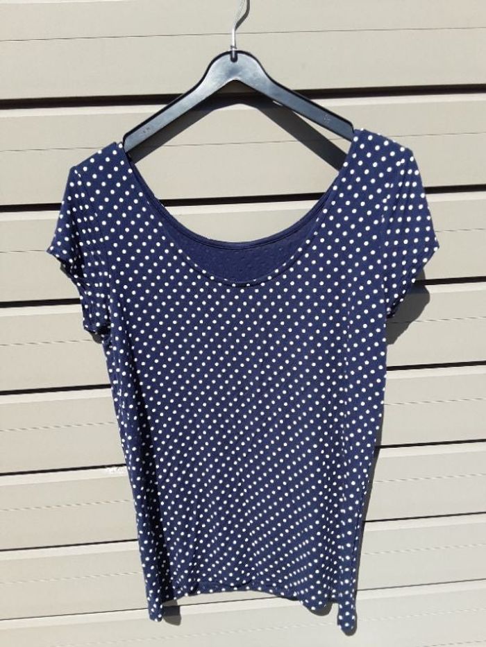 T-shirt marine poids blancs