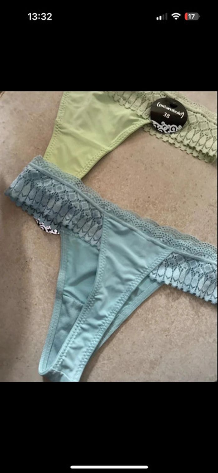 Lot de deux strings neuf avec étiquette taille 38 - photo numéro 5