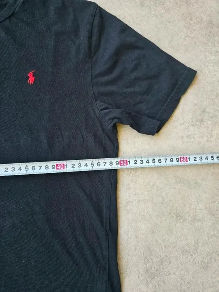 T-shirt Ralph Lauren XL coupe col rond noir Homme Men tee135 - photo numéro 6