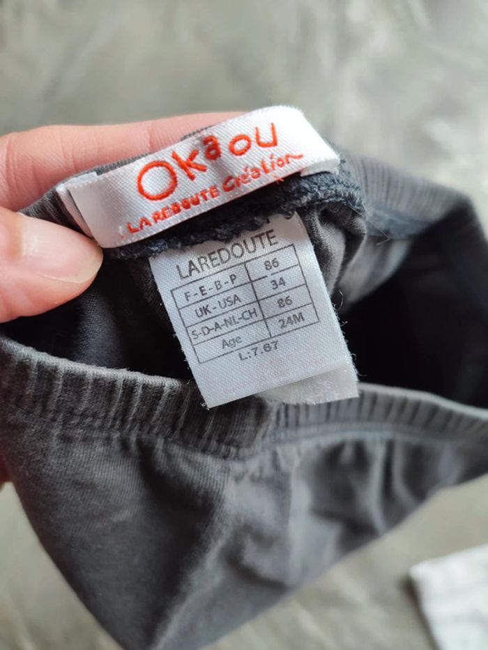 Lot de 2 leggings courts 24 mois - photo numéro 7