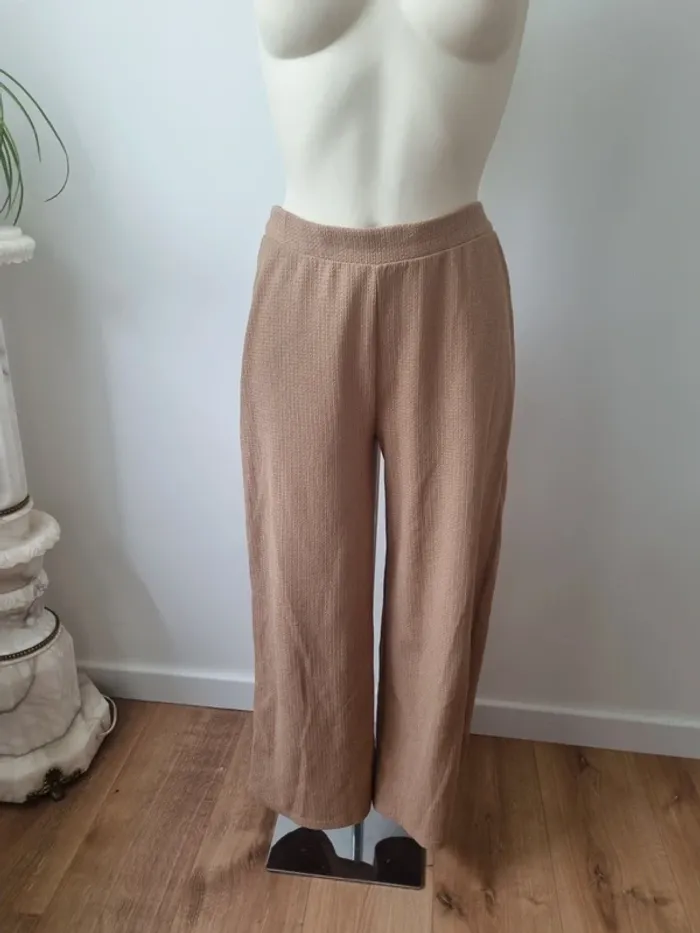 Pantalon fluide marron clair tissé Pull&Bear - photo numéro 6