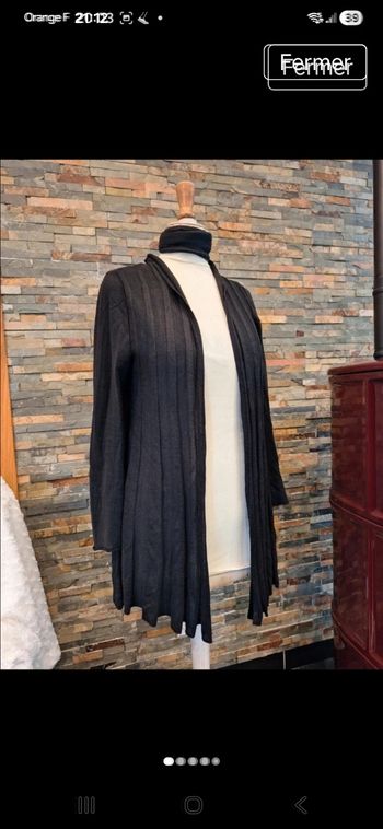 Cardigan noire taille 40 marque jacqueline riu