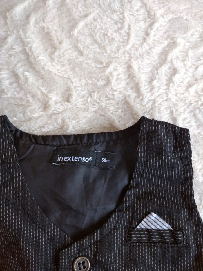 Ensemble (pantalon+boléro+tee shirt manche longue panda) Garçon 6 mois In Extenso - photo numéro 6