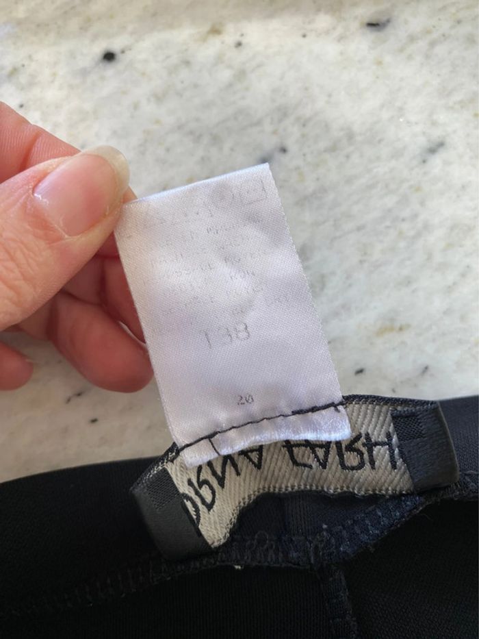 Pantalon noir fluide, évasée, fendu Orna Farho S - photo numéro 6