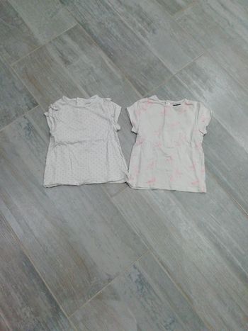 2 T-shirts 18 mois fille